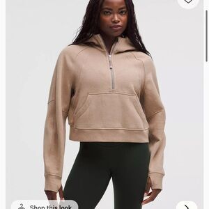 NWT Lululemon Athletica Scuba Oversized Half-Zip Nutmeg Hoodie